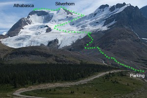 Ruta al Monte Athabasca