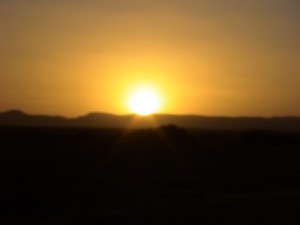 Puesta del sol en el Erg Chebby (Por Dami)