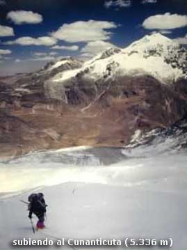 subiendo al Cunatincuta (5336m)