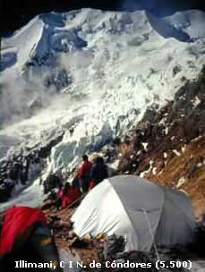 Illimani, C1, N.de Cóndores (5500m)