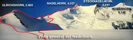 Vista general del Nadelhorn Vista general del Nadelhorn