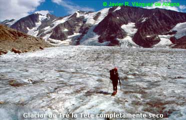 Glaciar de Tré la Tète