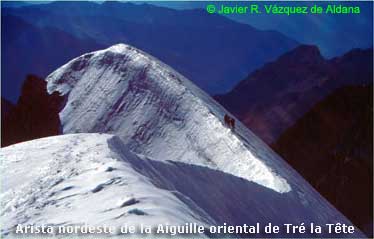 arista nordeste aiguille oriental Tré la Tète