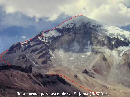 Ruta normal Sajama Ruta normal Sajama